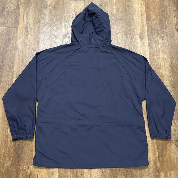 LL Bean Mountain Classic Anorak Jacket Navy Pullover Hooded Rain Coat Men’s XL - Picture 14 of 16